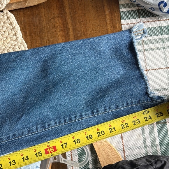 Good American cut hem cropped straight jeans 28/6 - Picture 7 of 7